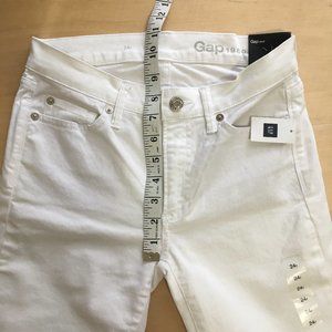 White Gap Authentic Straight Jeans